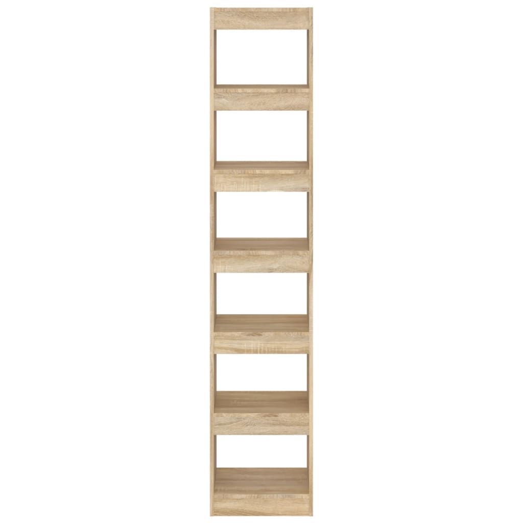 Sonoma-tölgyszínű térelválasztó könyvszekrény 40 x 30 x 198 cm
