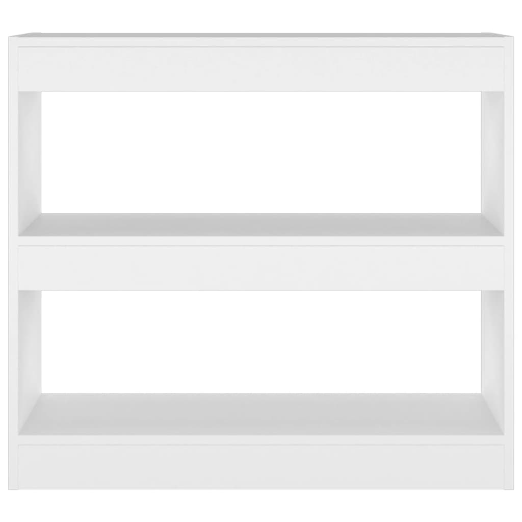 Fehér térelválasztó könyvszekrény 80 x 30 x 72 cm