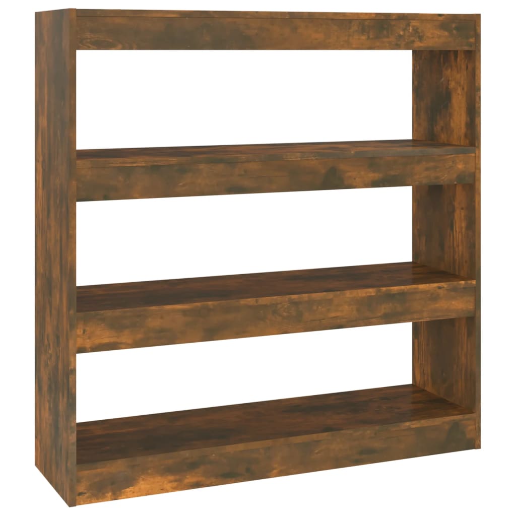 Füstös tölgyszínű könyvszekrény/térelválasztó 100x30x103 cm