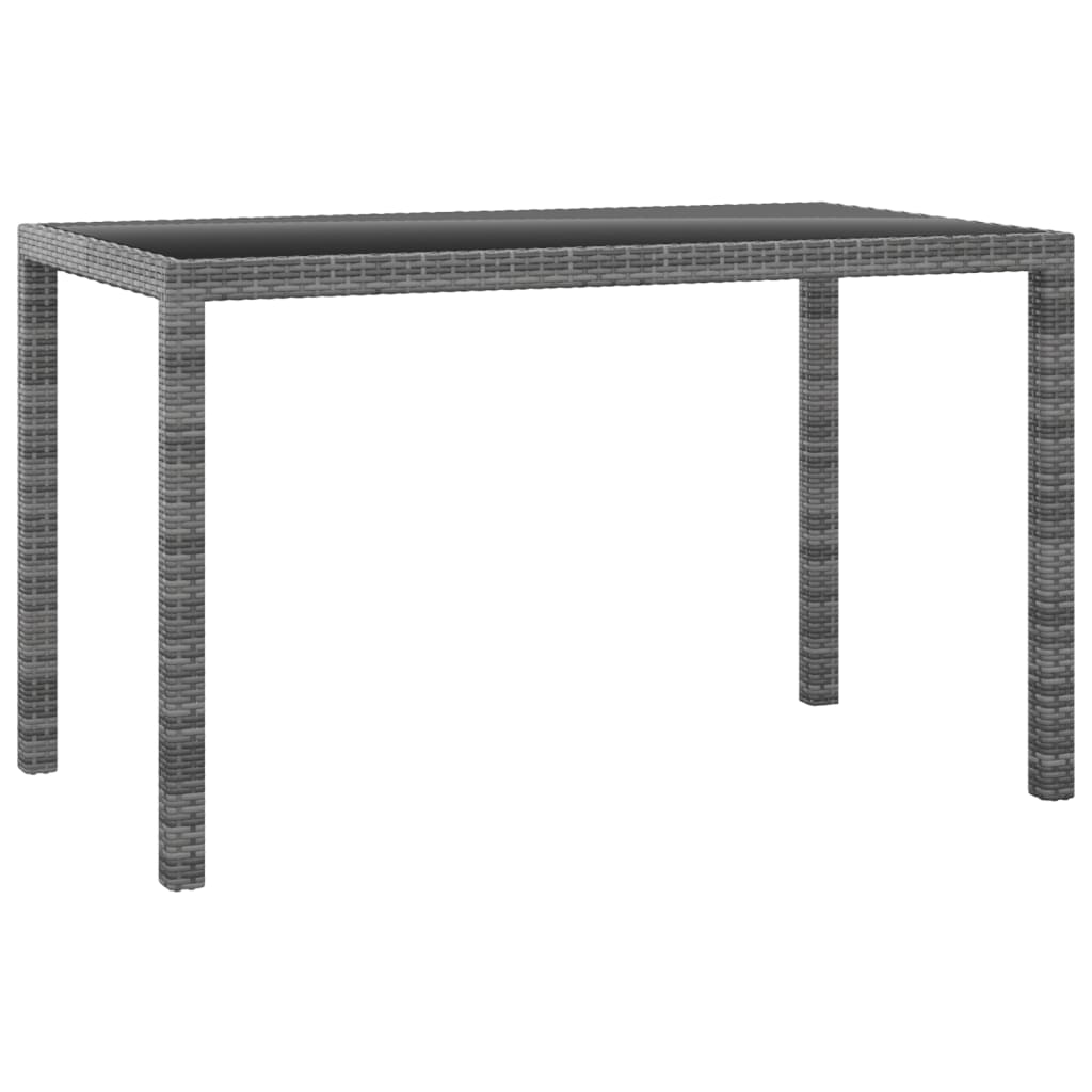 3 részes szürke polyrattan kerti étkezőgarnitúra párnákkal