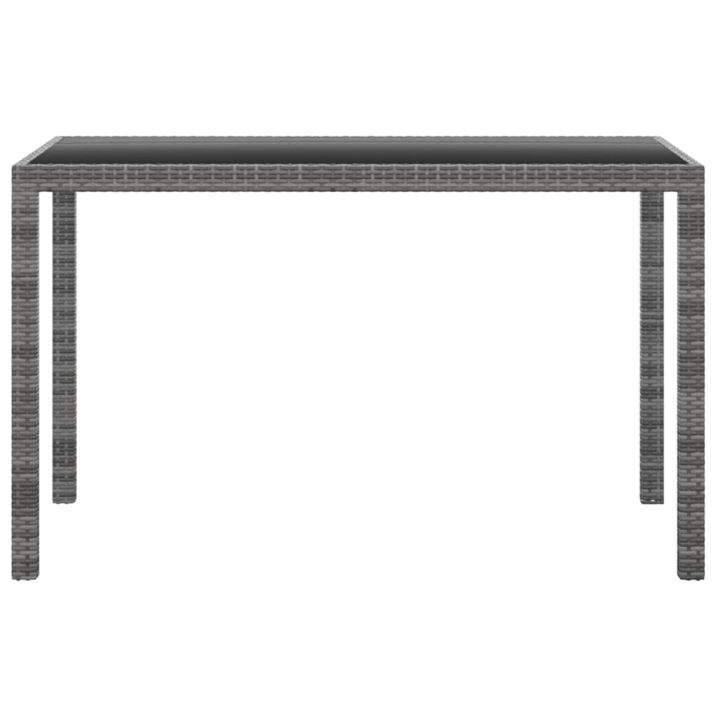 3 részes szürke polyrattan kerti étkezőgarnitúra párnákkal