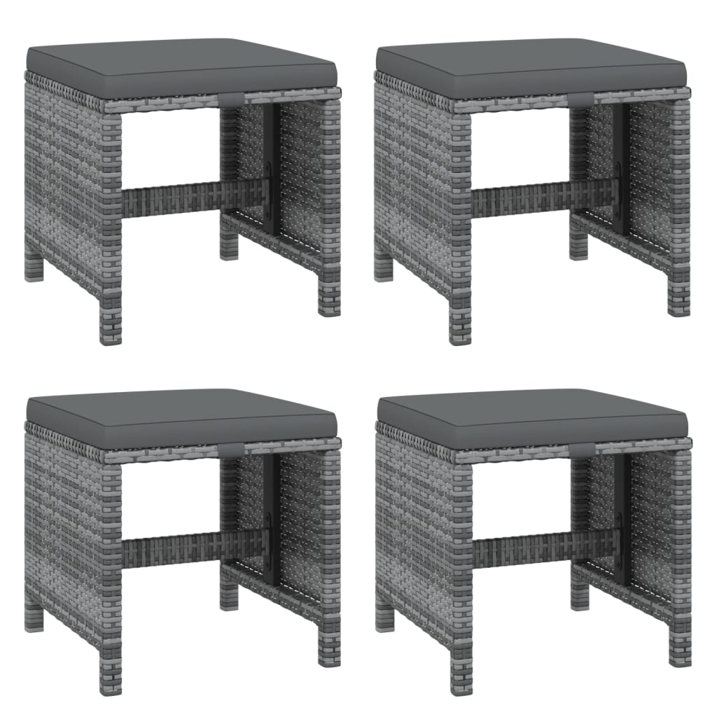 21 részes szürke polyrattan kerti étkezőgarnitúra párnákkal