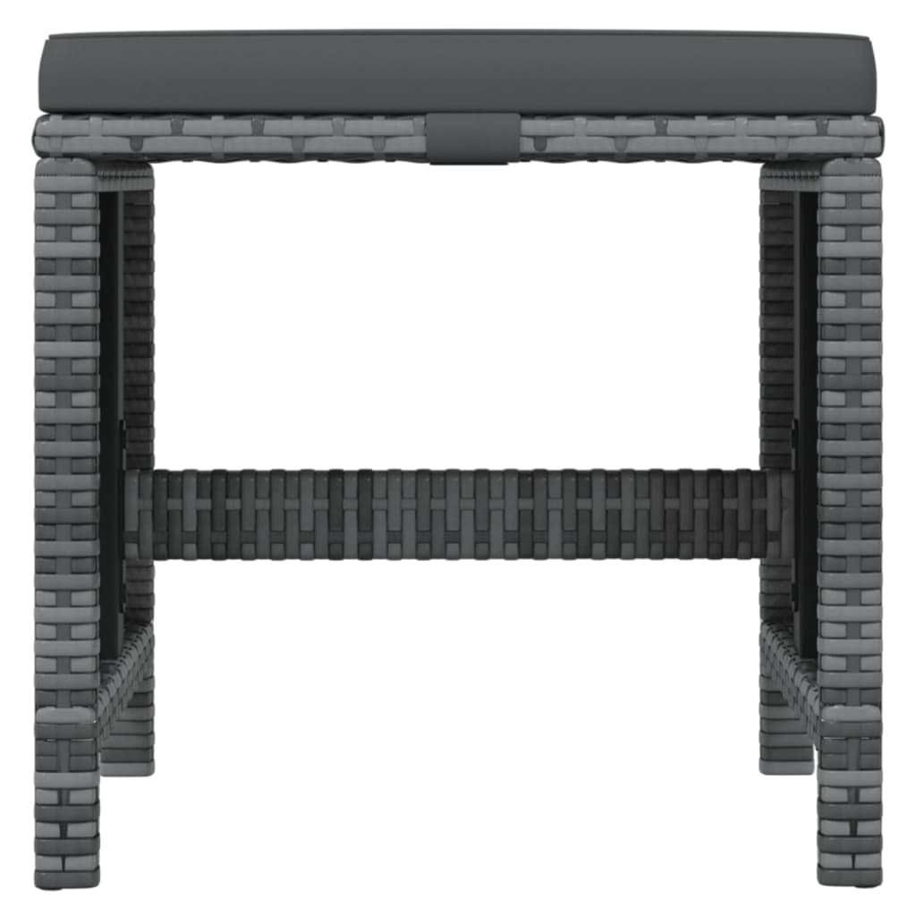 21 részes szürke polyrattan kerti étkezőgarnitúra párnákkal