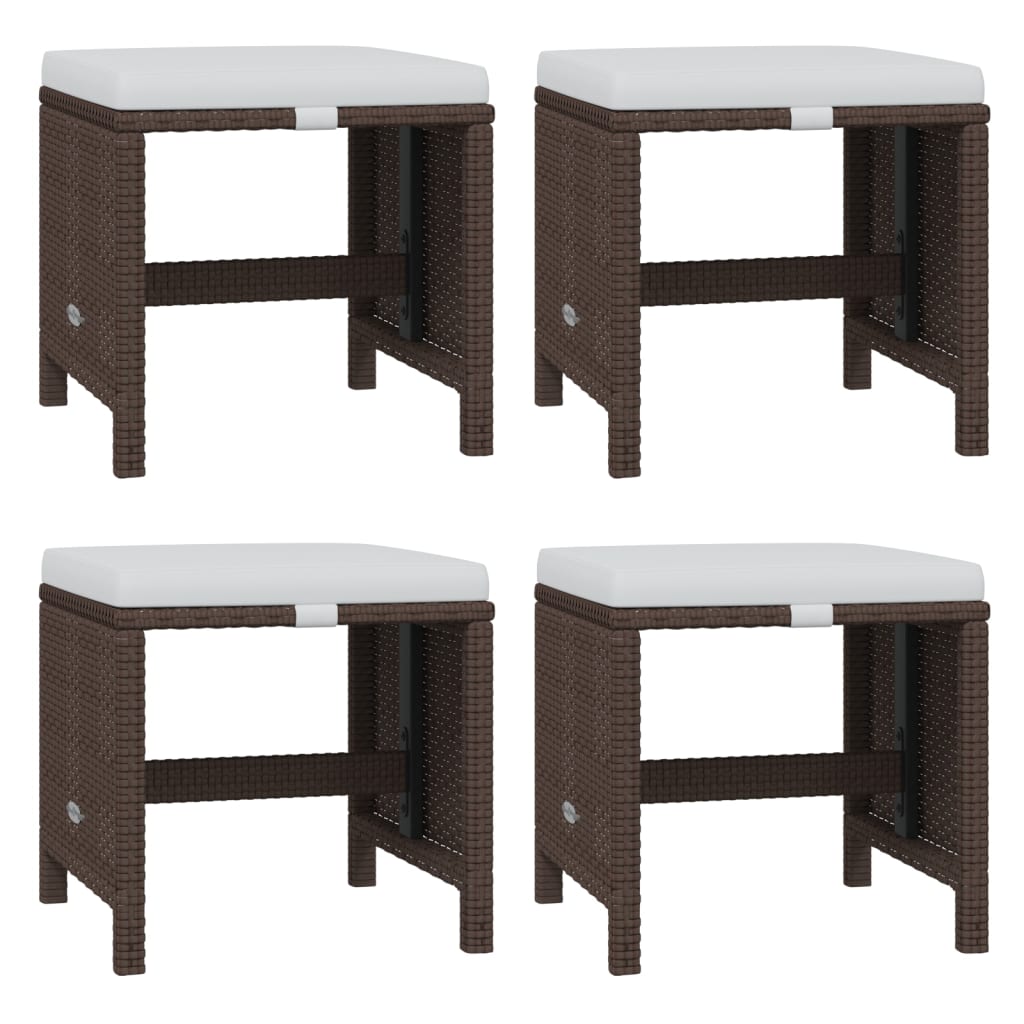 21 részes barna polyrattan kerti étkezőgarnitúra párnákkal