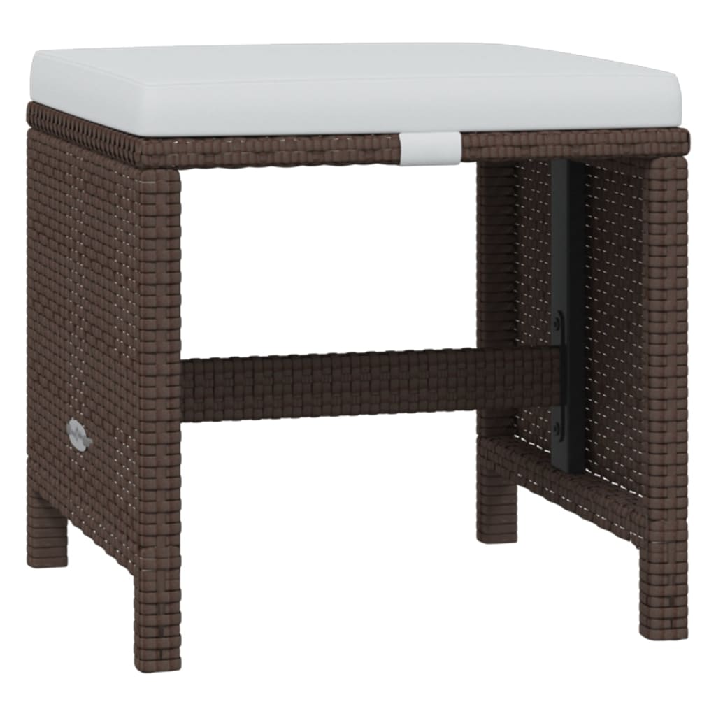 21 részes barna polyrattan kerti étkezőgarnitúra párnákkal