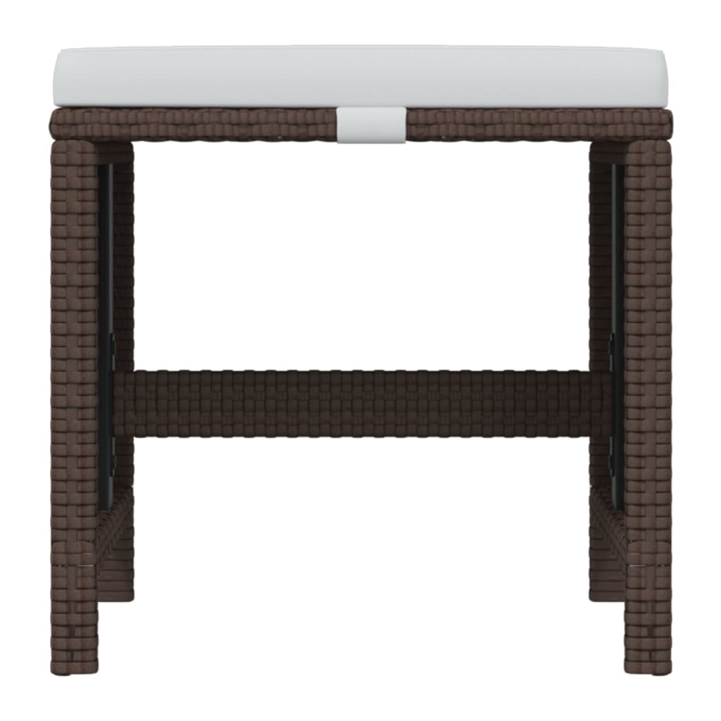 21 részes barna polyrattan kerti étkezőgarnitúra párnákkal