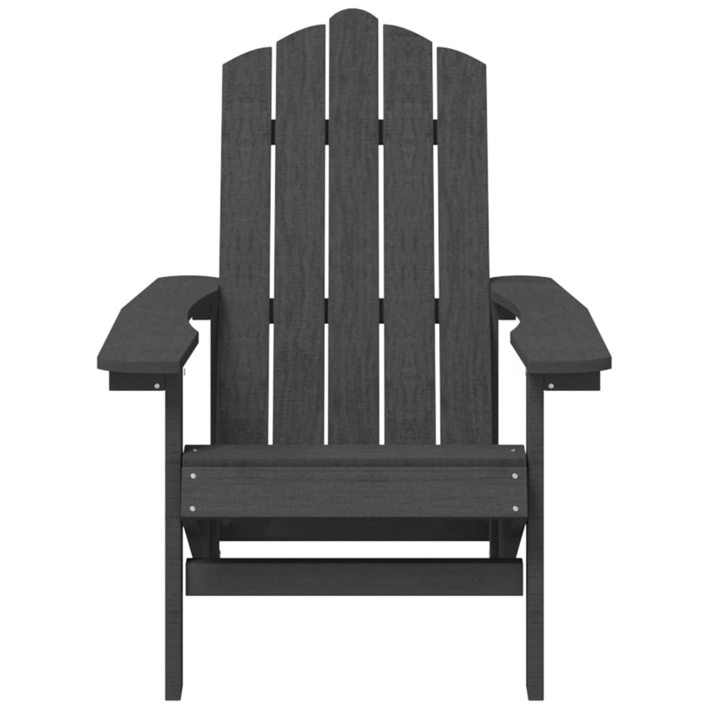 2 db antracitszürke hdpe kerti adirondack szék