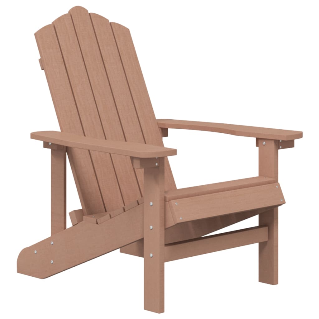 2 db barna hdpe kerti adirondack szék