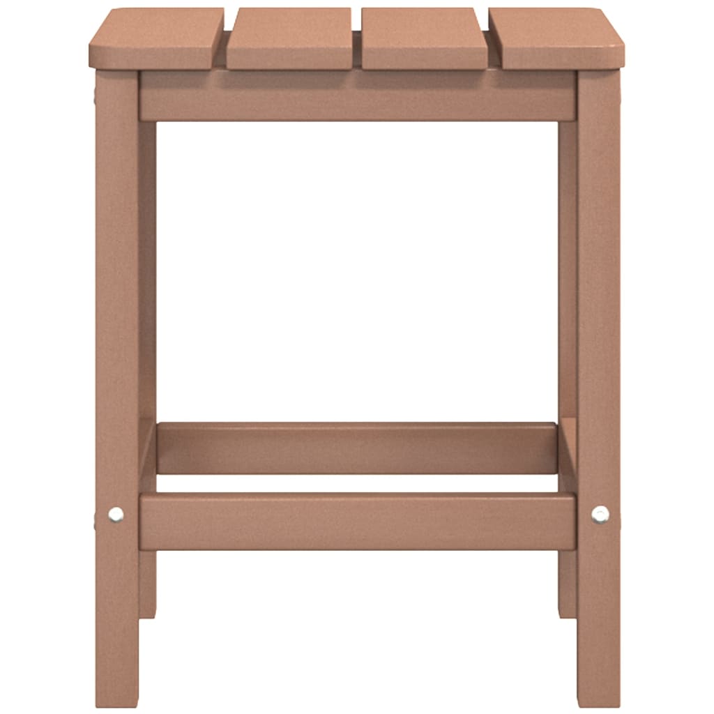 Barna hdpe kerti adirondack szék lábtartóval és asztallal