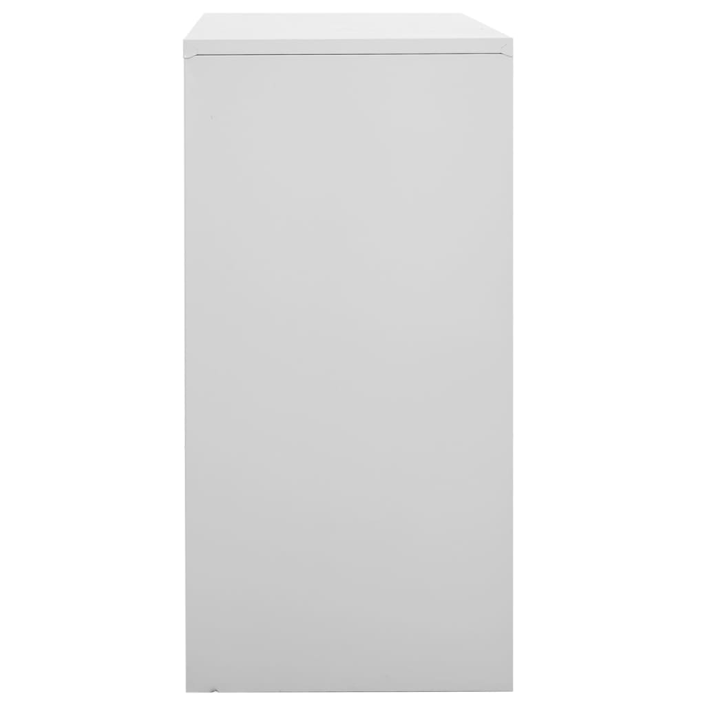 2 db világosszürke acél zárható szekrény 90 x 45 x 92,5 cm 2 db világosszürke acél zárható szekrény 90 x 45 x 92,5 cm