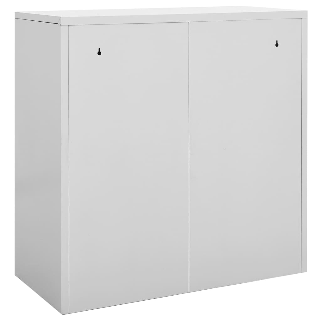 2 db világosszürke acél zárható szekrény 90 x 45 x 92,5 cm 2 db világosszürke acél zárható szekrény 90 x 45 x 92,5 cm