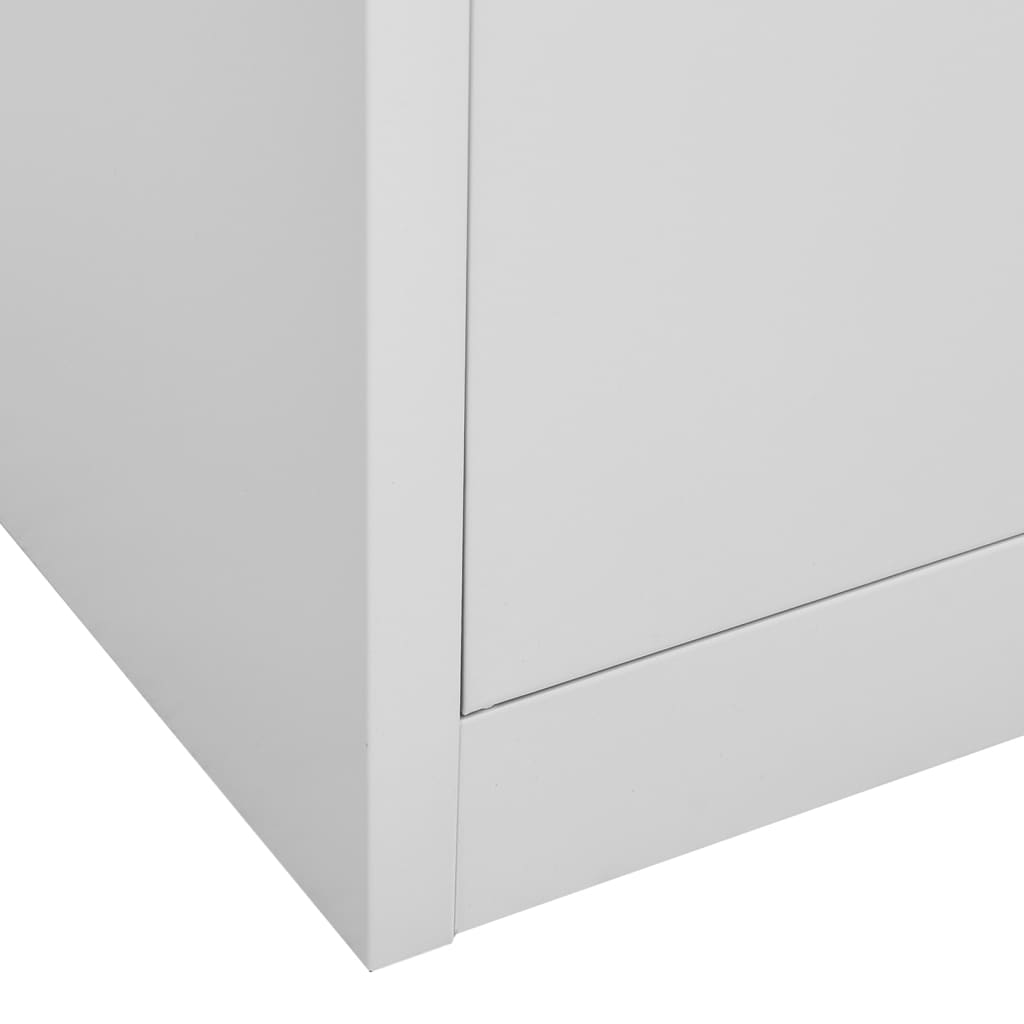 2 db világosszürke acél zárható szekrény 90 x 45 x 92,5 cm 2 db világosszürke acél zárható szekrény 90 x 45 x 92,5 cm