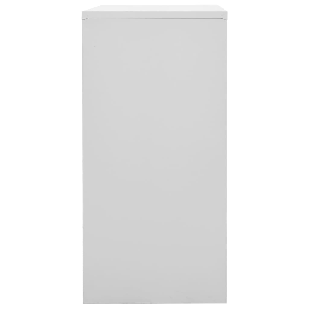 2 db világosszürke-piros acél zárható szekrény 90x45x92,5 cm