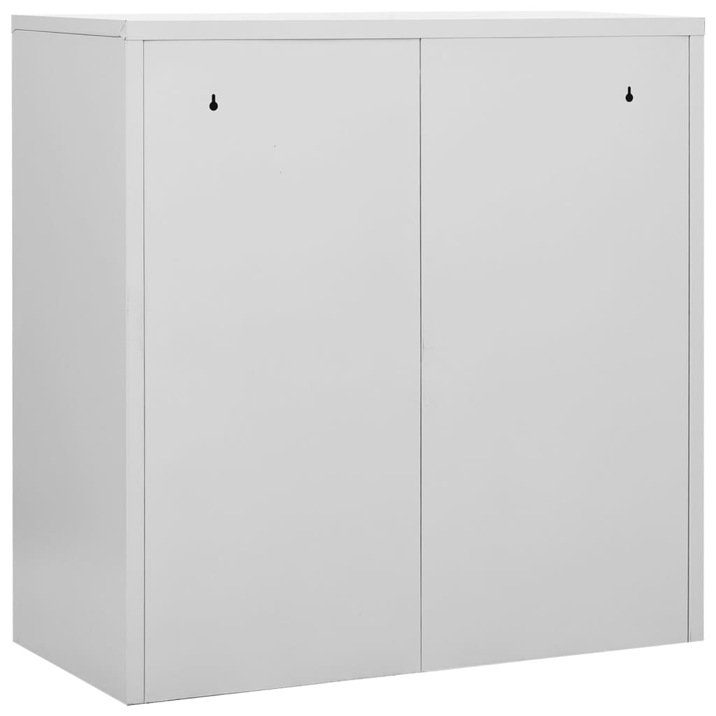 5 db világosszürke-piros acél zárható szekrény 90x45x92,5 cm