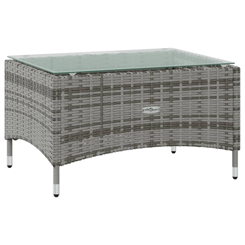 8 részes szürke polyrattan kerti bútorszett párnákkal