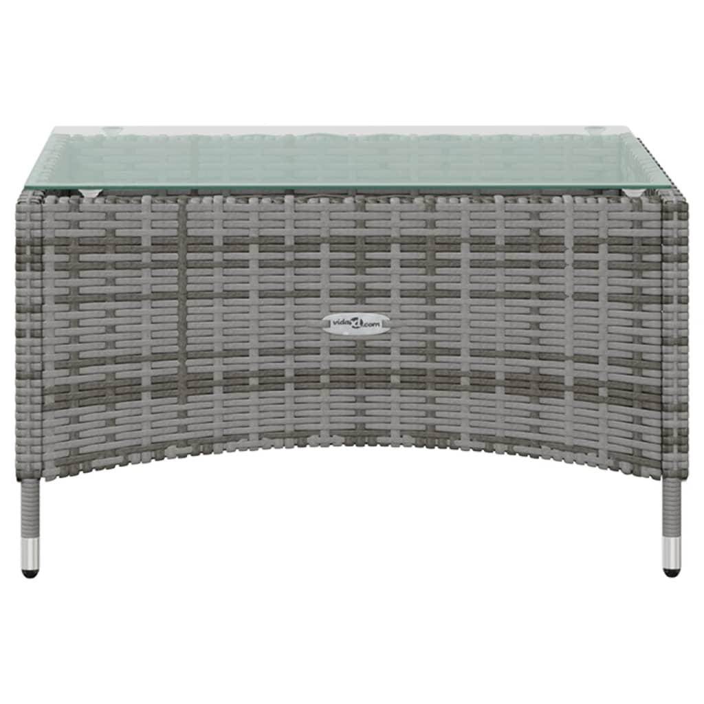 8 részes szürke polyrattan kerti bútorszett párnákkal