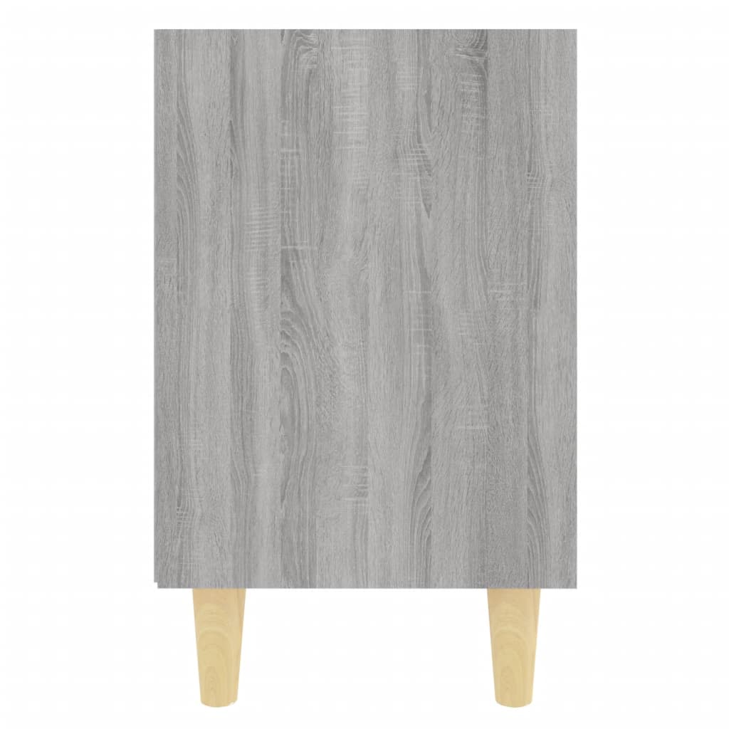 2 db szürke-sonoma színű éjjeliszekrény fa lábakkal 40x30x50 cm