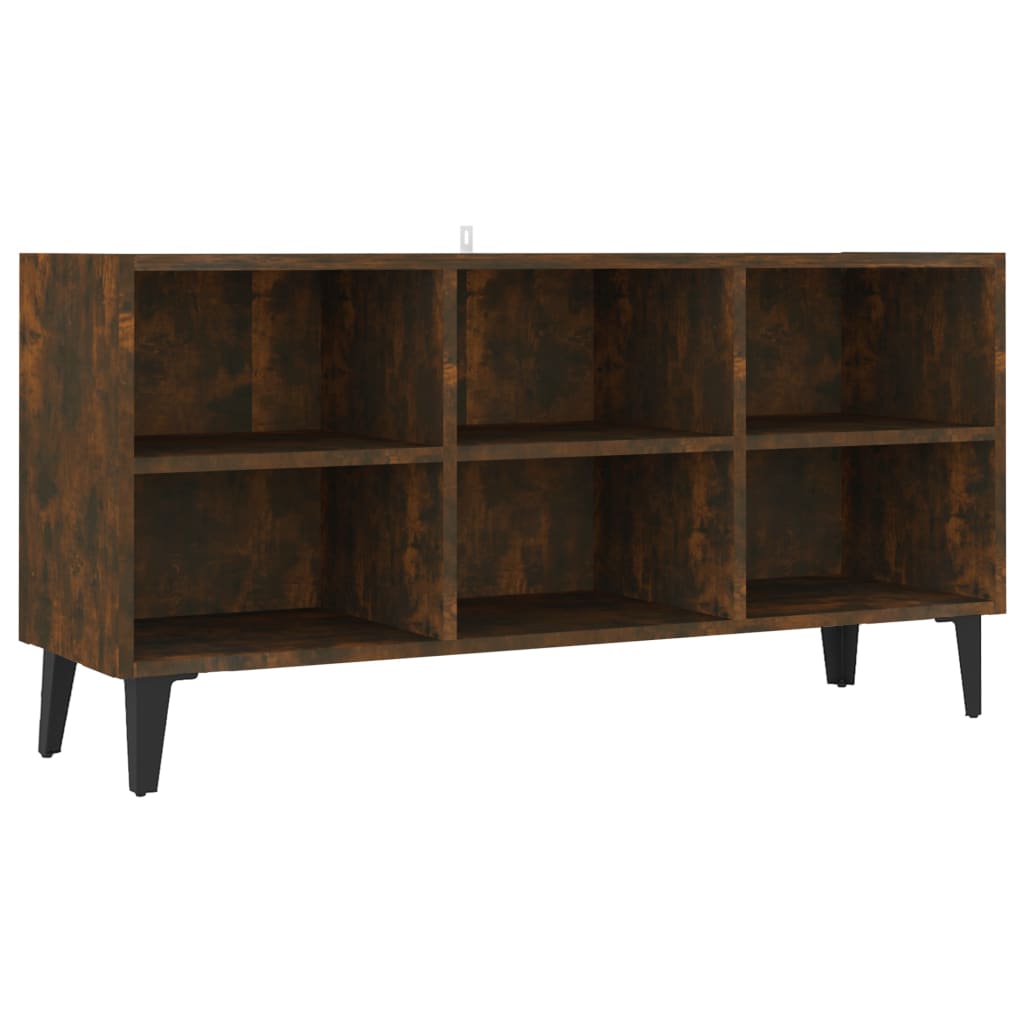 Füstös tölgyszínű tv-szekrény fémlábakkal 103,5 x 30 x 50 cm Füstös tölgyszínű tv-szekrény fémlábakkal 103,5 x 30 x 50 cm