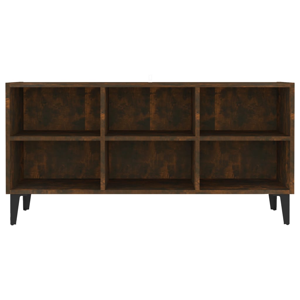 Füstös tölgyszínű tv-szekrény fémlábakkal 103,5 x 30 x 50 cm Füstös tölgyszínű tv-szekrény fémlábakkal 103,5 x 30 x 50 cm