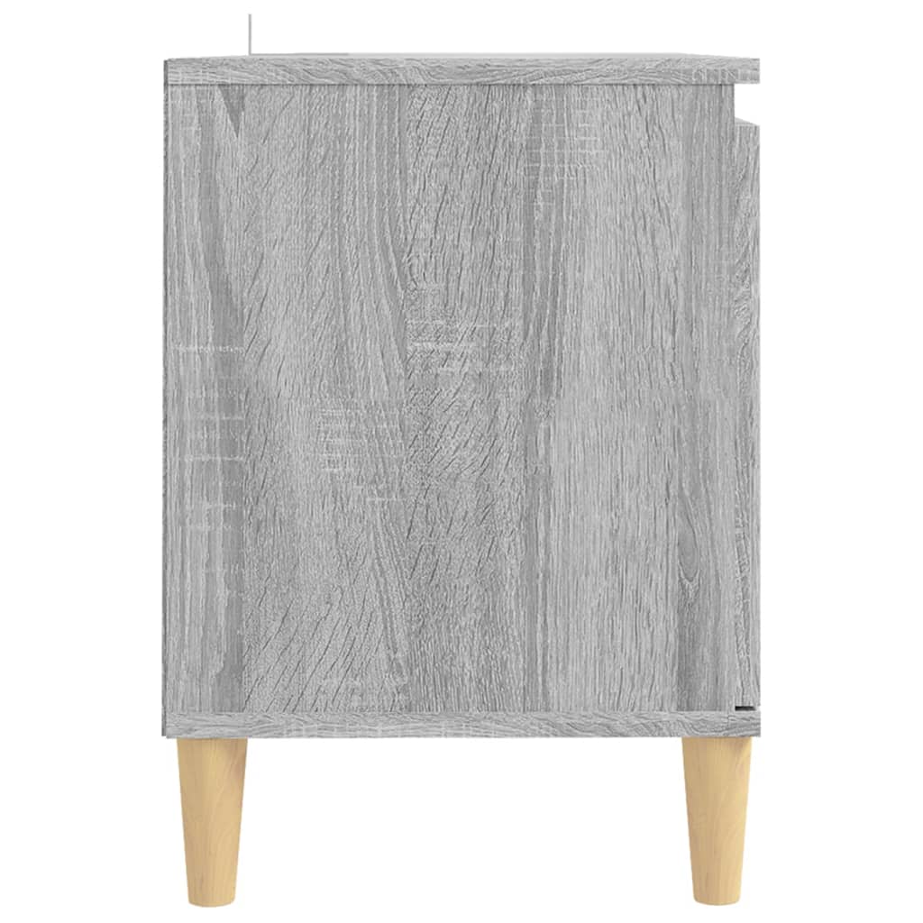 Szürke sonoma színű tv-szekrény tömör falábakkal 103,5x35x50 cm