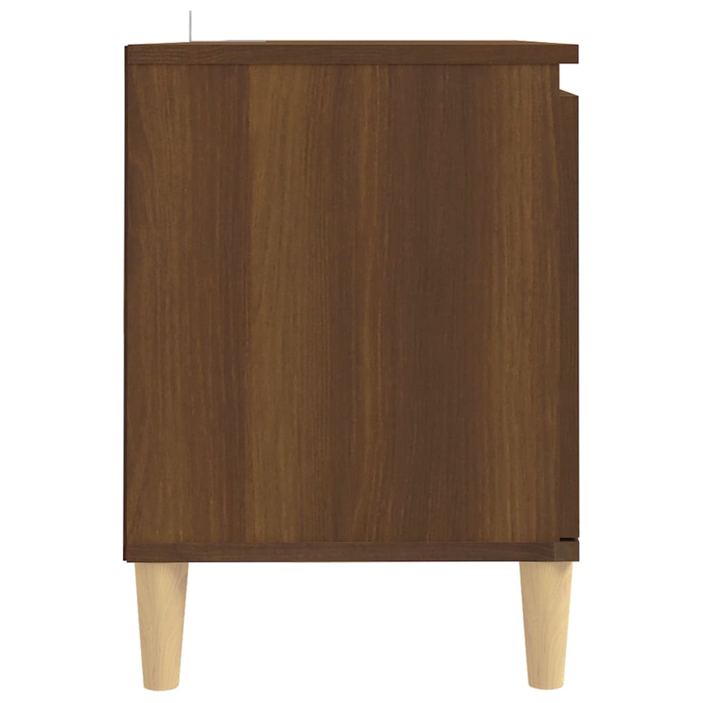 Barna tölgyszínű tv-szekrény tömör falábakkal 103,5x35x50 cm Barna tölgyszínű tv-szekrény tömör falábakkal 103,5x35x50 cm