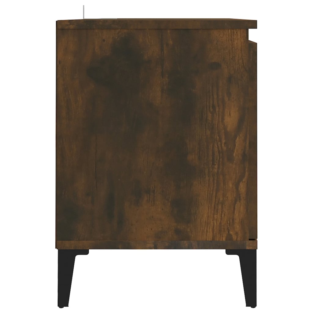 Füstös tölgyszínű tv-szekrény fémlábakkal 103,5 x 35 x 50 cm