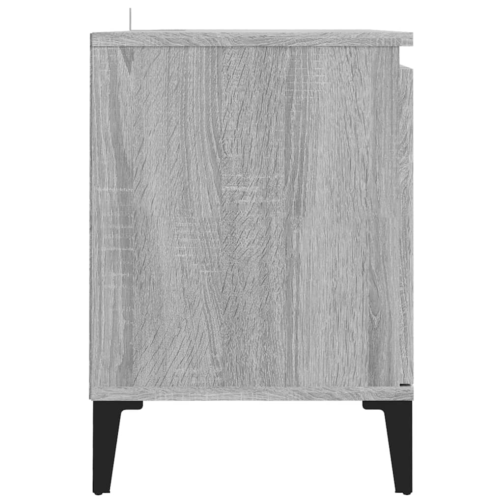 Szürke sonoma színű tv-szekrény fémlábakkal 103,5 x 35 x 50 cm Szürke sonoma színű tv-szekrény fémlábakkal 103,5 x 35 x 50 cm