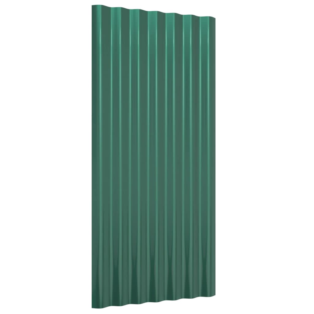 12 db zöld horganyzott acél tetőpanel 80x36 cm