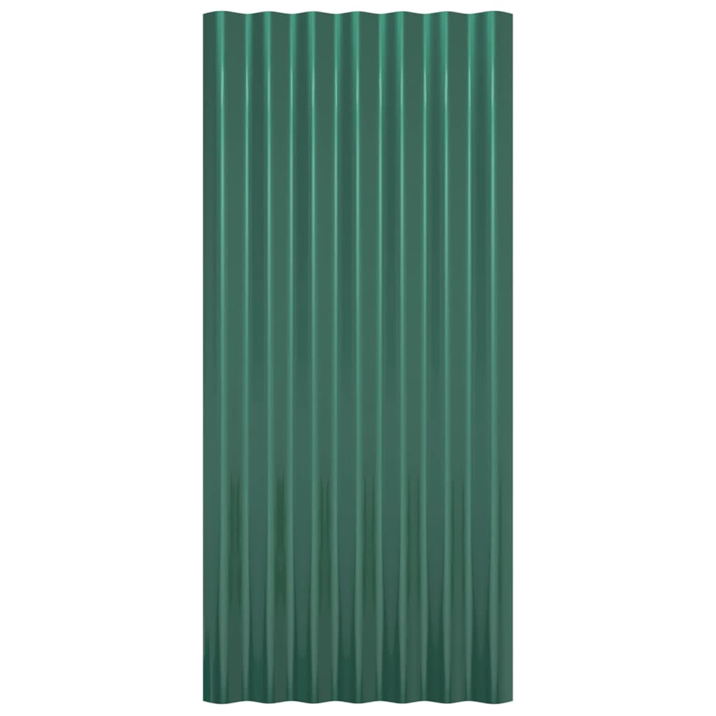 12 db zöld horganyzott acél tetőpanel 80x36 cm
