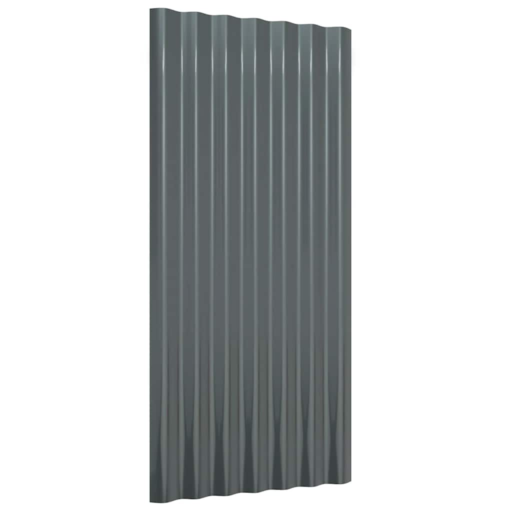 12 db antracitszürke horganyzott acél tetőpanel 80x36 cm