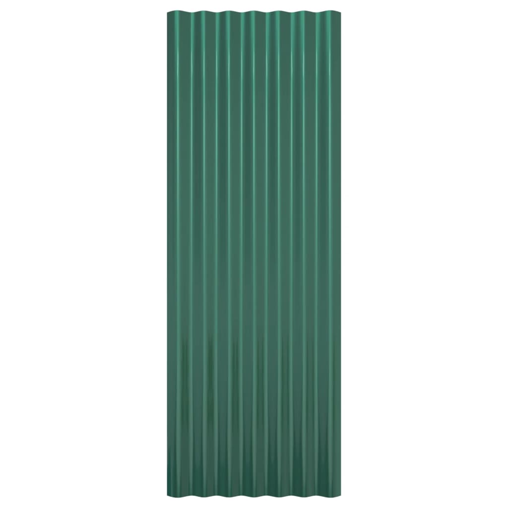 12 db zöld horganyzott acél tetőpanel 100 x 36 cm