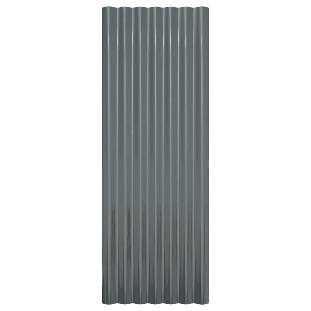 12 db antracitszürke horganyzott acél tetőpanel 100 x 36 cm