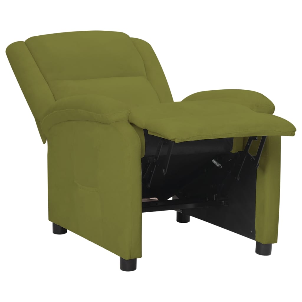 Világoszöld bársony dönthető fotel
