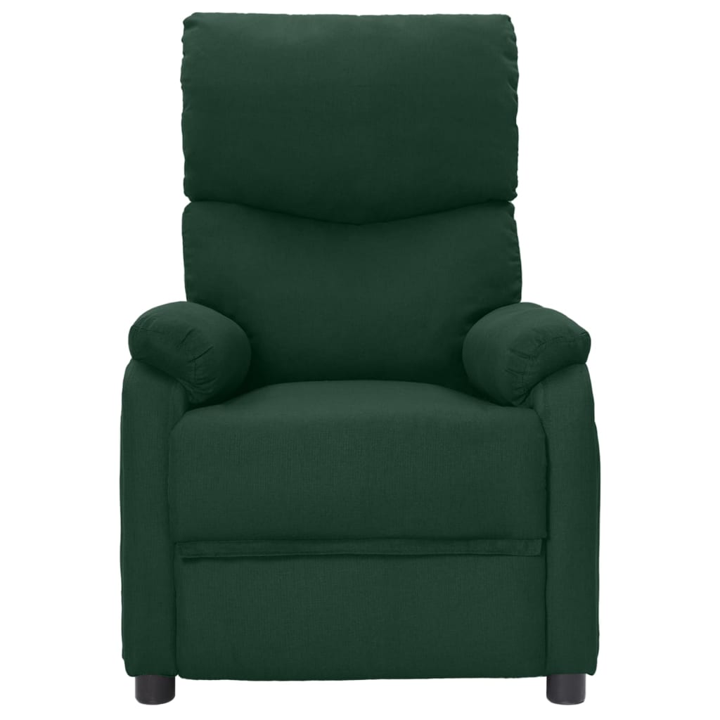 Sötétzöld szövet dönthető fotel