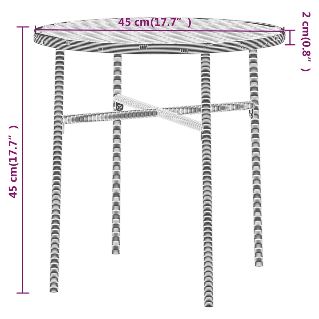 3 részes barna polyrattan kerti étkezőgarnitúra
