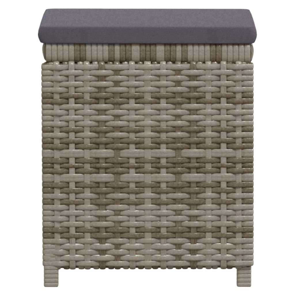 6 részes szürke polyrattan kerti ülőgarnitúra párnákkal