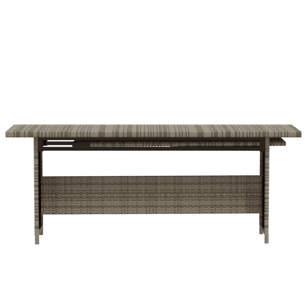 7 részes szürke polyrattan kerti ülőgarnitúra párnákkal