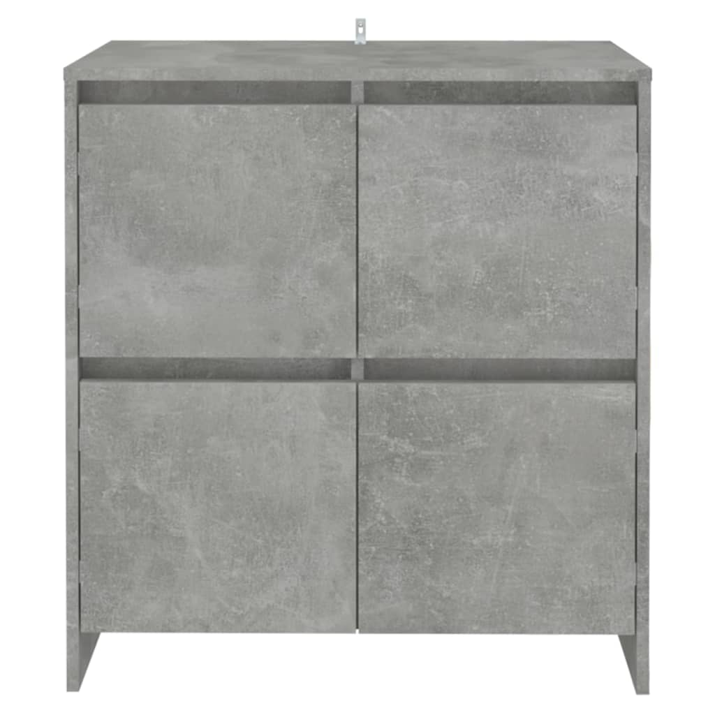 2 db betonszürke forgácslap tálalószekrény 70 x 41 x 75 cm