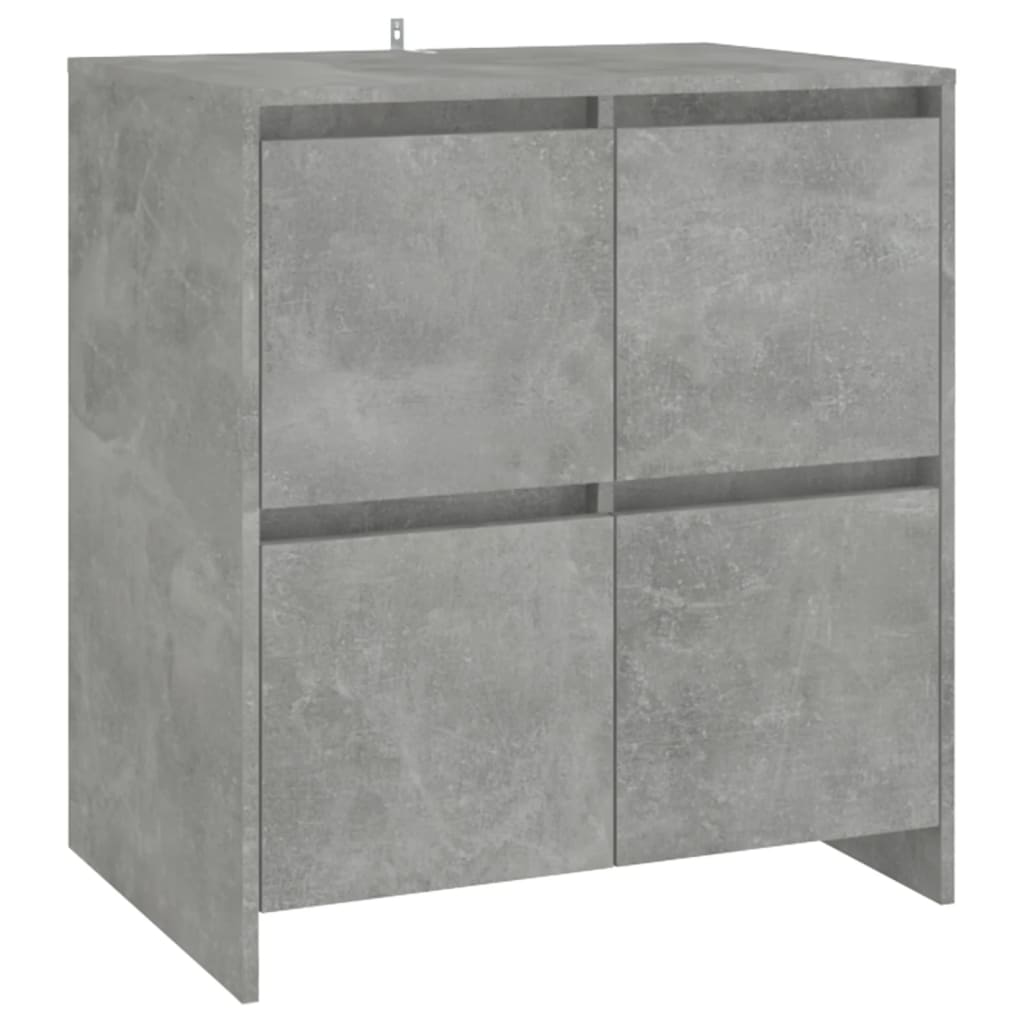 2 db betonszürke forgácslap tálalószekrény 70 x 41 x 75 cm