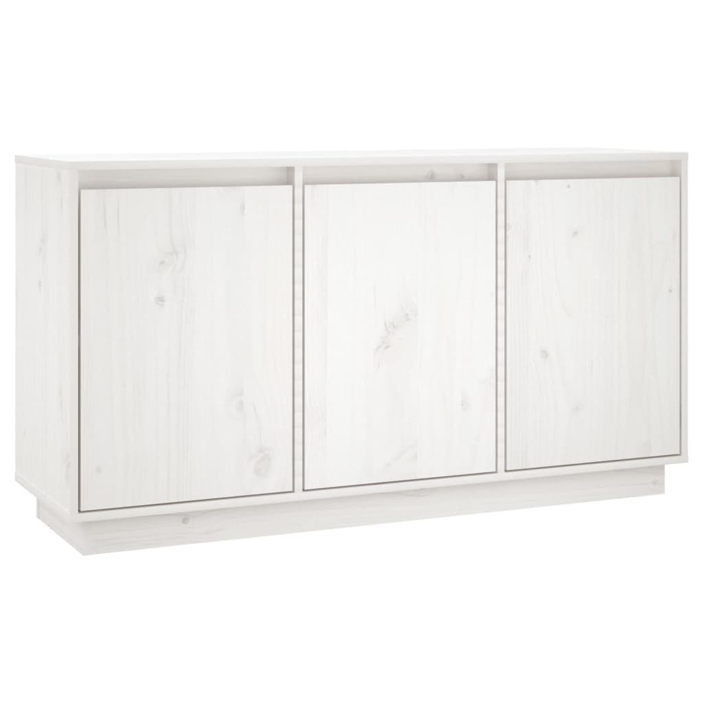 Fehér tömör fenyőfa tálalószekrény 111 x 34 x 60 cm Fehér tömör fenyőfa tálalószekrény 111 x 34 x 60 cm