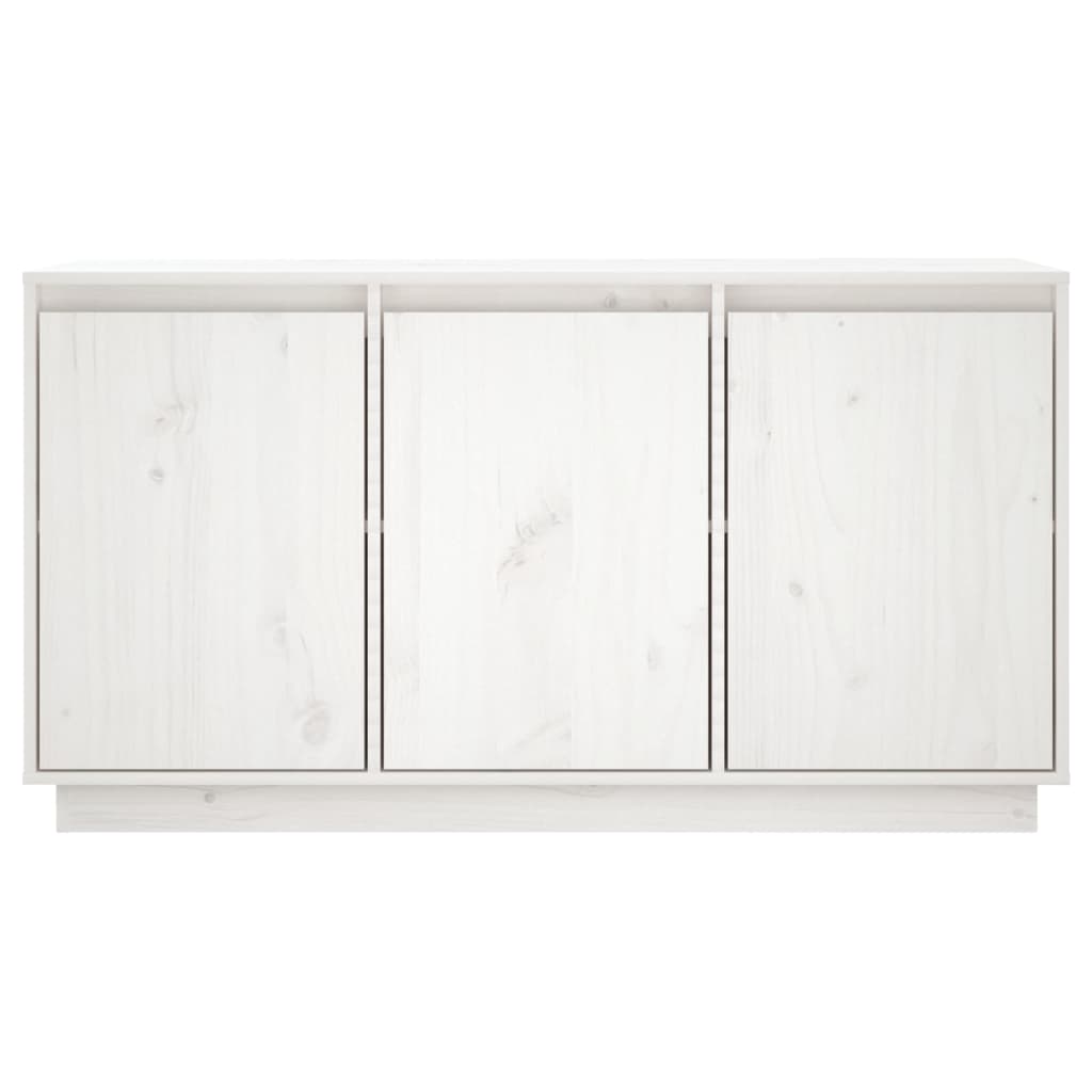 Fehér tömör fenyőfa tálalószekrény 111 x 34 x 60 cm Fehér tömör fenyőfa tálalószekrény 111 x 34 x 60 cm