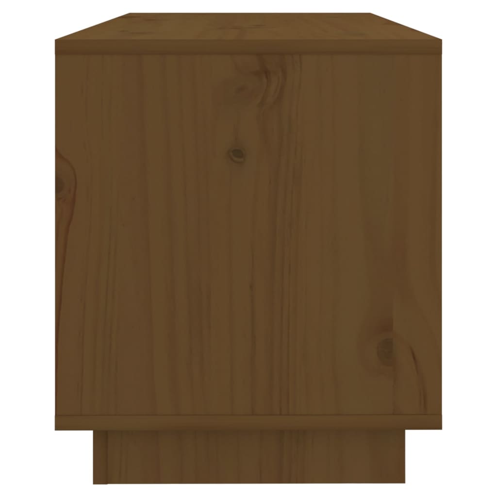 Mézbarna tömör fenyőfa tv-szekrény 74 x 34 x 40 cm Mézbarna tömör fenyőfa tv-szekrény 74 x 34 x 40 cm