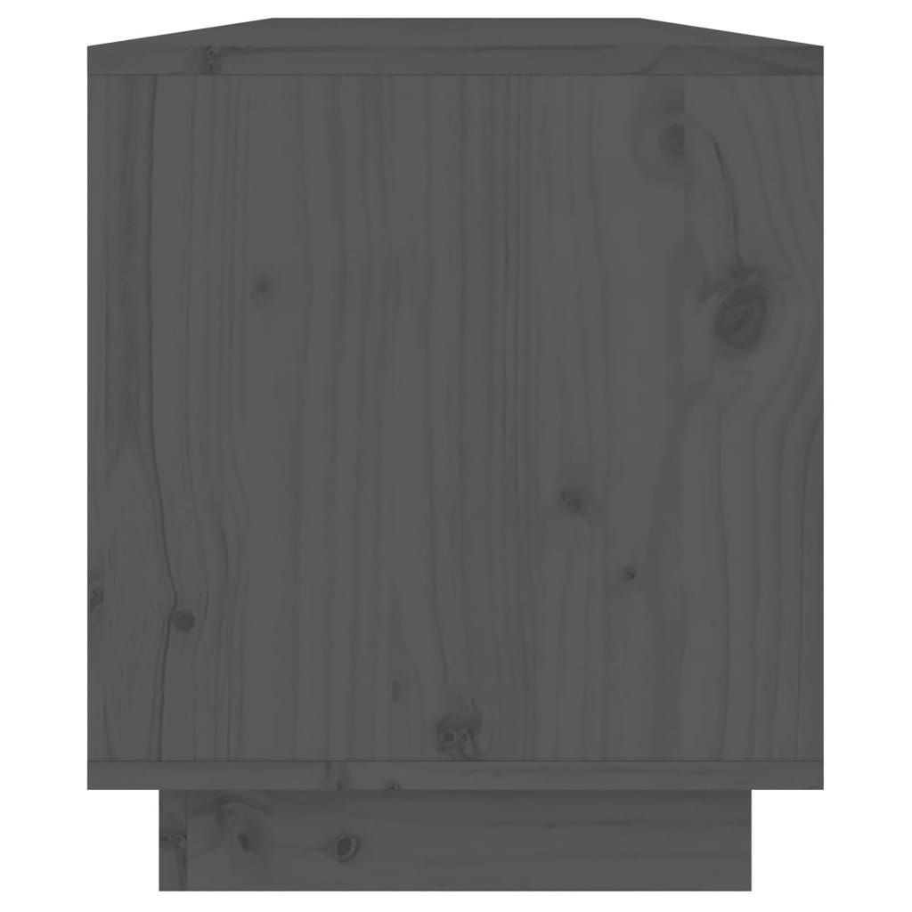 Szürke tömör fenyőfa tv-szekrény 110,5 x 34 x 40 cm Szürke tömör fenyőfa tv-szekrény 110,5 x 34 x 40 cm