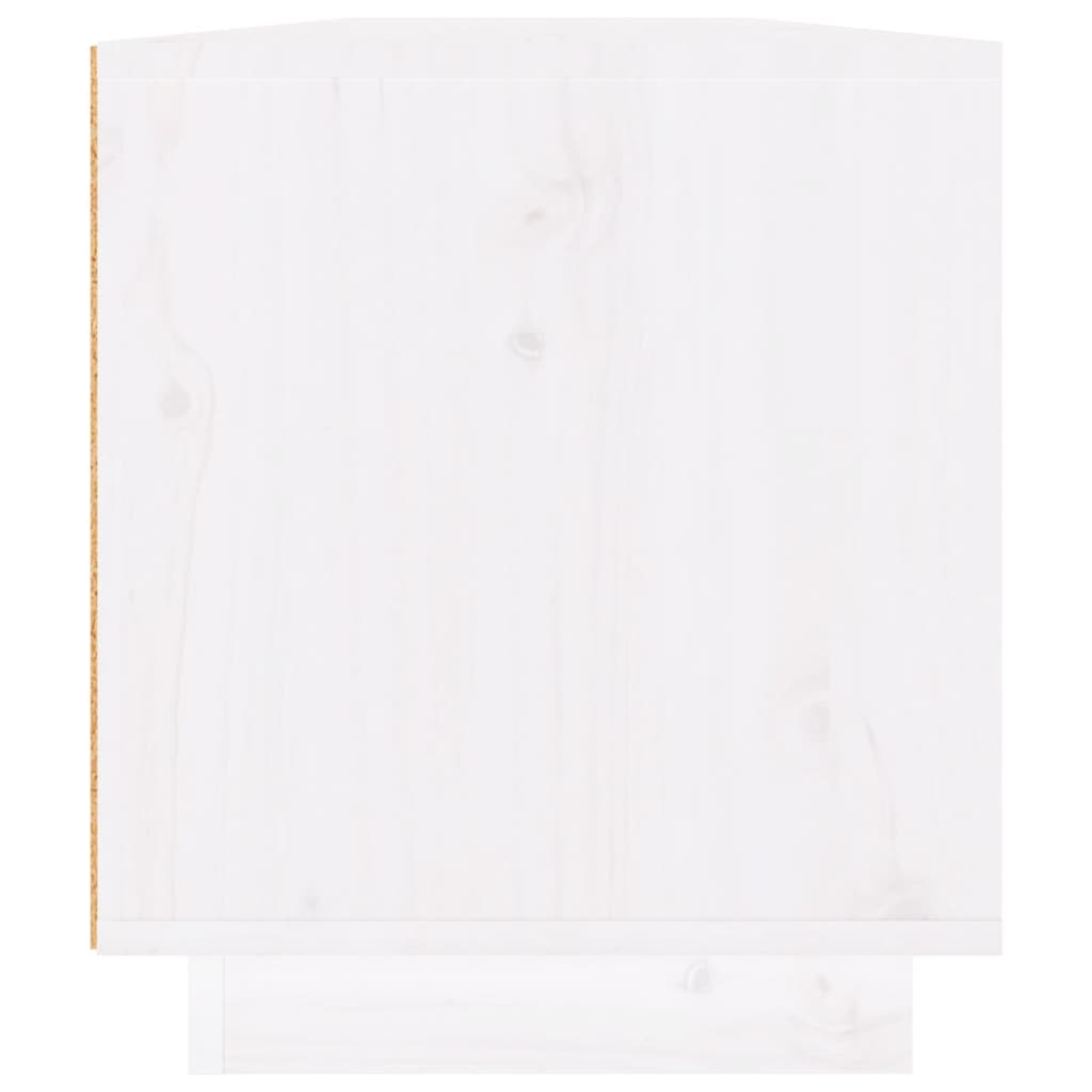 Fehér tömör fenyőfa tv-szekrény 110 x 34 x 40 cm
