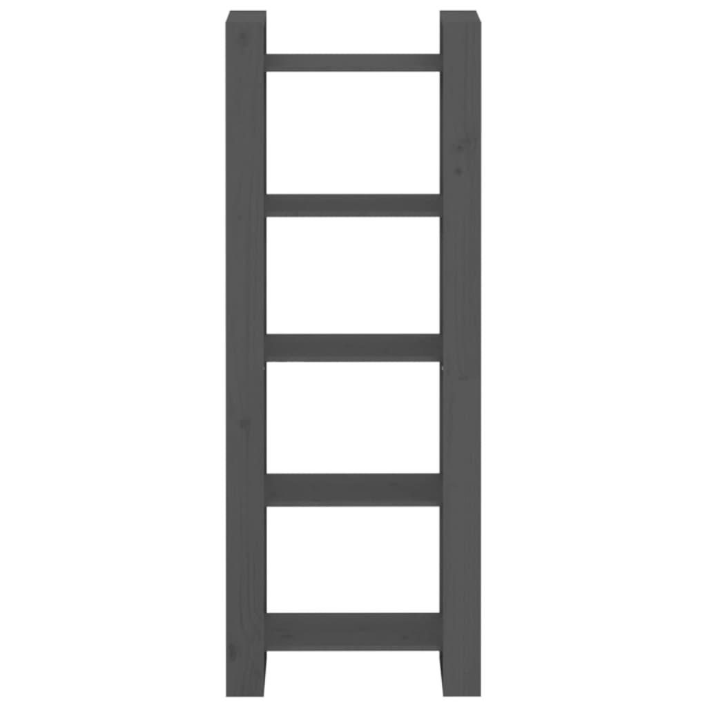 Szürke tömör fa könyvszekrény/térelválasztó 60 x 35 x 160 cm