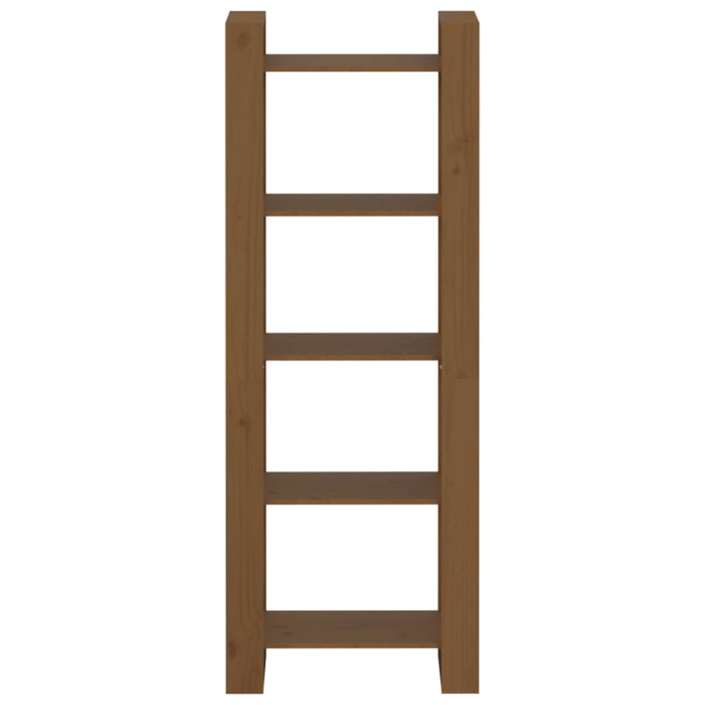 Mézbarna tömör fa könyvszekrény/térelválasztó 60 x 35 x 160 cm