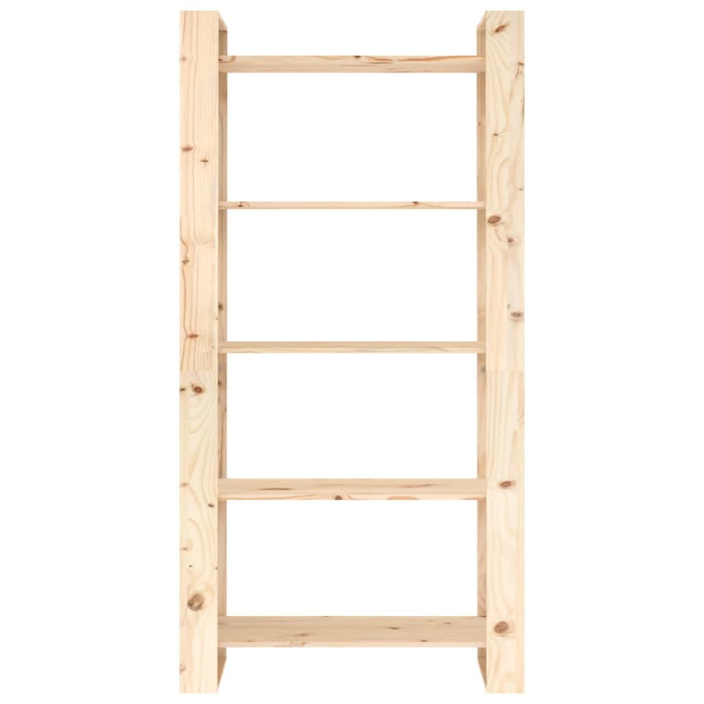 Tömör fa könyvszekrény/térelválasztó 80x35x160 cm