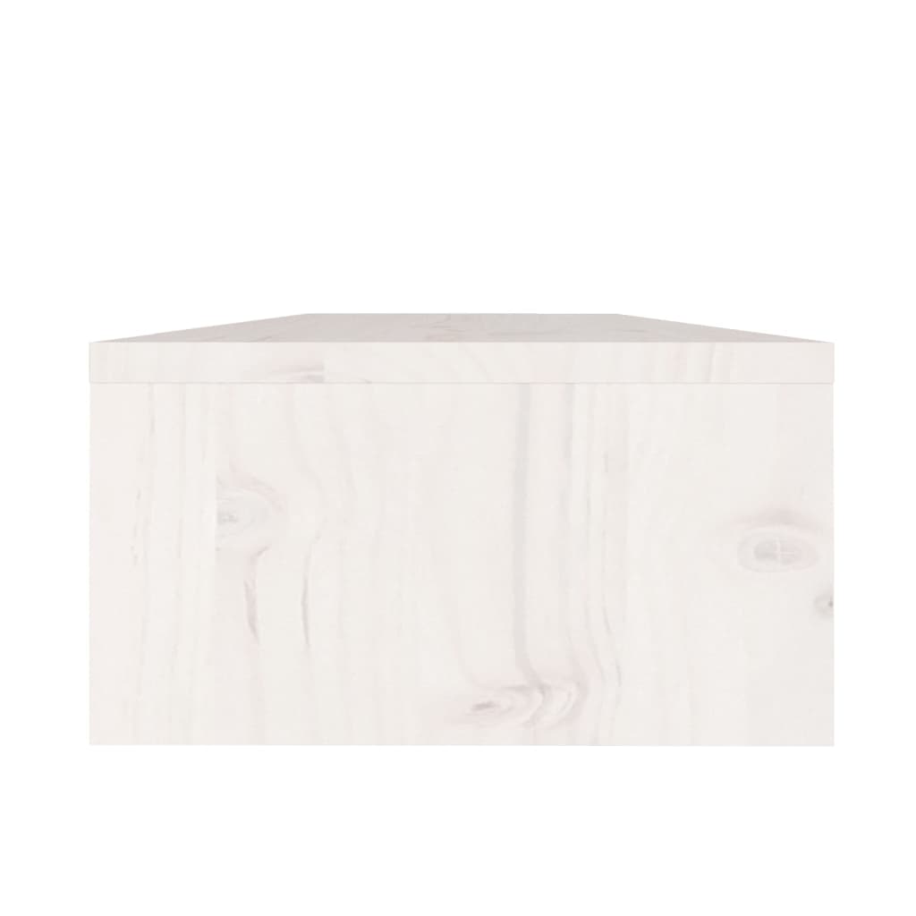 Fehér tömör fenyőfa monitorállvány 50 x 24 x 13 cm