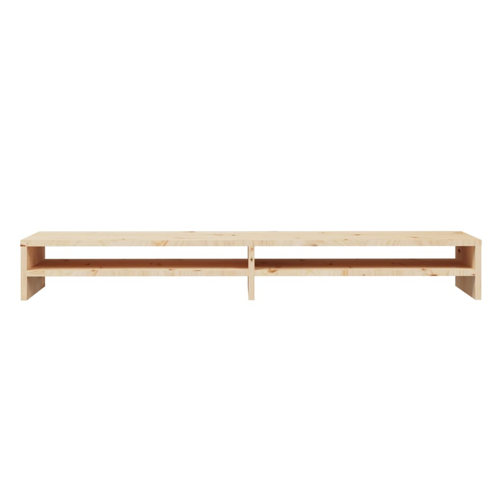 Tömör fenyőfa monitorállvány 100 x 24 x 13 cm