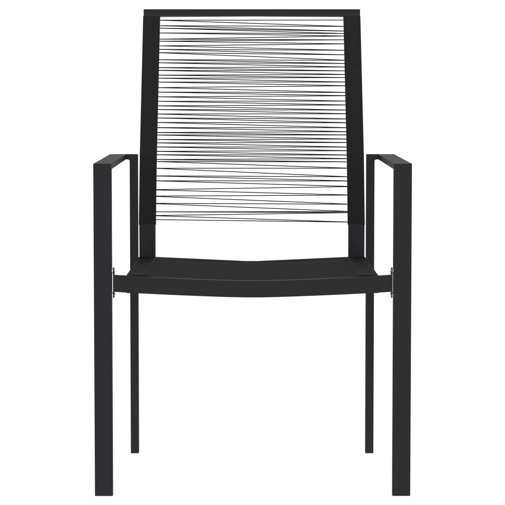 5 részes fekete kerti étkezőgarnitúra